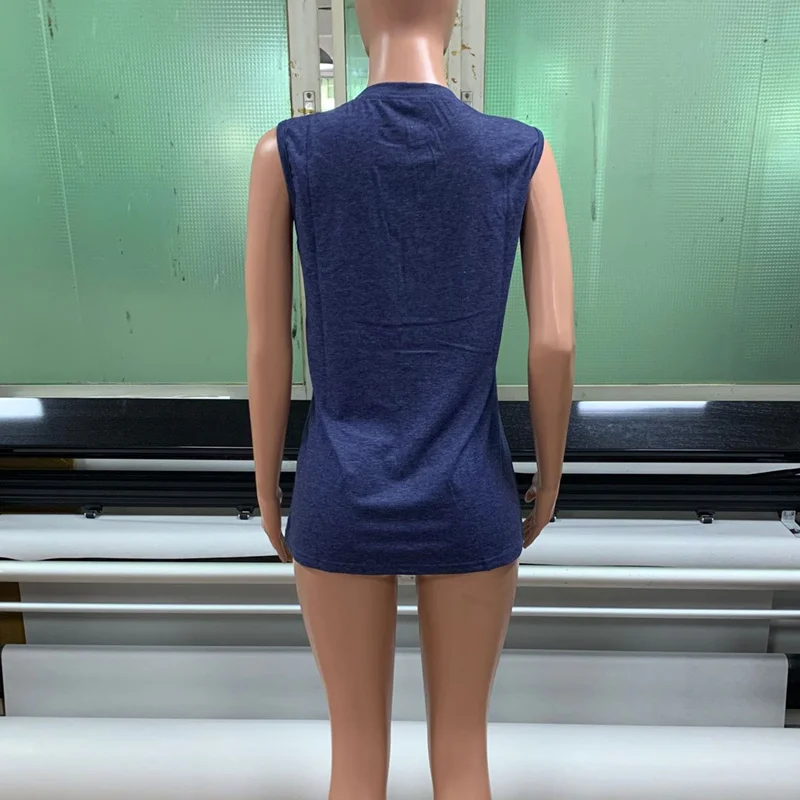 

Sleeveless Tank Tops Women 2021 Be a Nice Human Print O-Neck Vest Cotton Loose Tops Summer Women's Clothing
