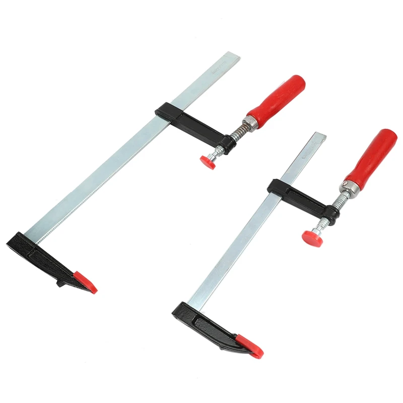 

F Clamps Bar Clamps, Heavy Duty Quick Slide Wood Clamp Set, 200mm(8-Inch) & 300mm(12-Inch), 2-Piece