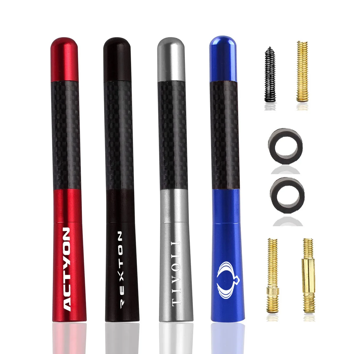 Новая 4 7 дюйма черная короткая автомобильная антенна из углеродного волокна для