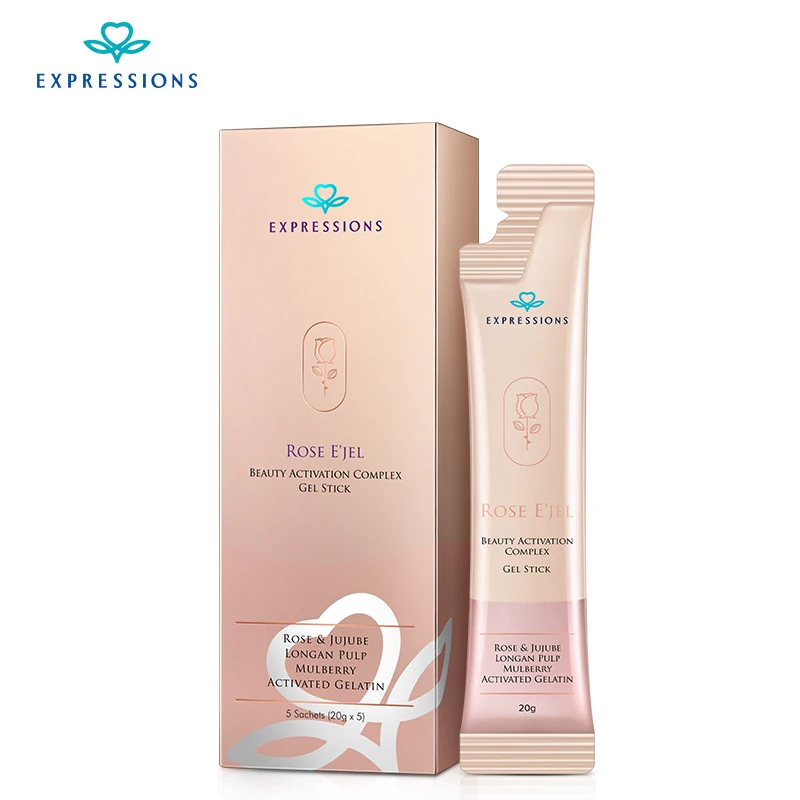 Косметический комплекс для активации Rose E'jel гелевая палочка розовый и желтый