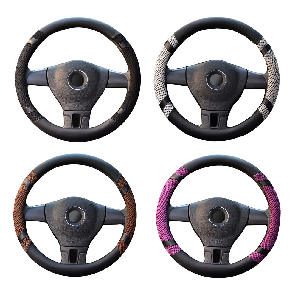 DSYCAR 1 шт. из искусственной кожи чехол рулевого колеса автомобиля s 38 см ледяной