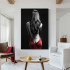 Современная наполовину обнаженная женская Картина на холсте сексуальные обнаженные плакаты и принты Настенная картина для гостиной домашний декор квадраты