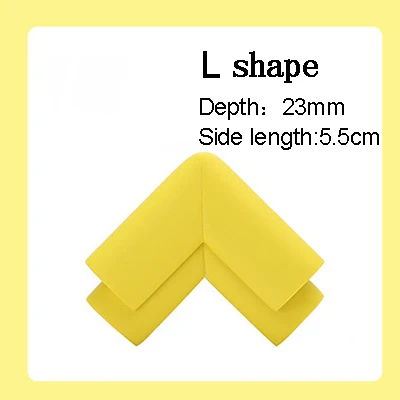 Yellow L shape 4 шт./партия, детский силиконовый стол, угол стола, край, накладка на углы, безопасная защита для детей, защита от детей - Цвет: Yellow L shape