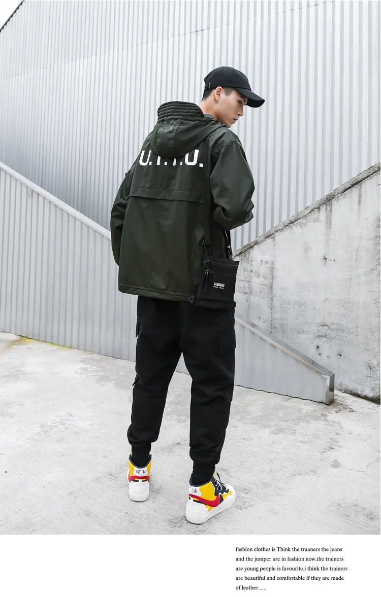 

2021 Spring And Summer Hot Style Men's All-Match Street Tooling Functional Wind Multi-Pocket Waterproof Jacket Windbreaker
