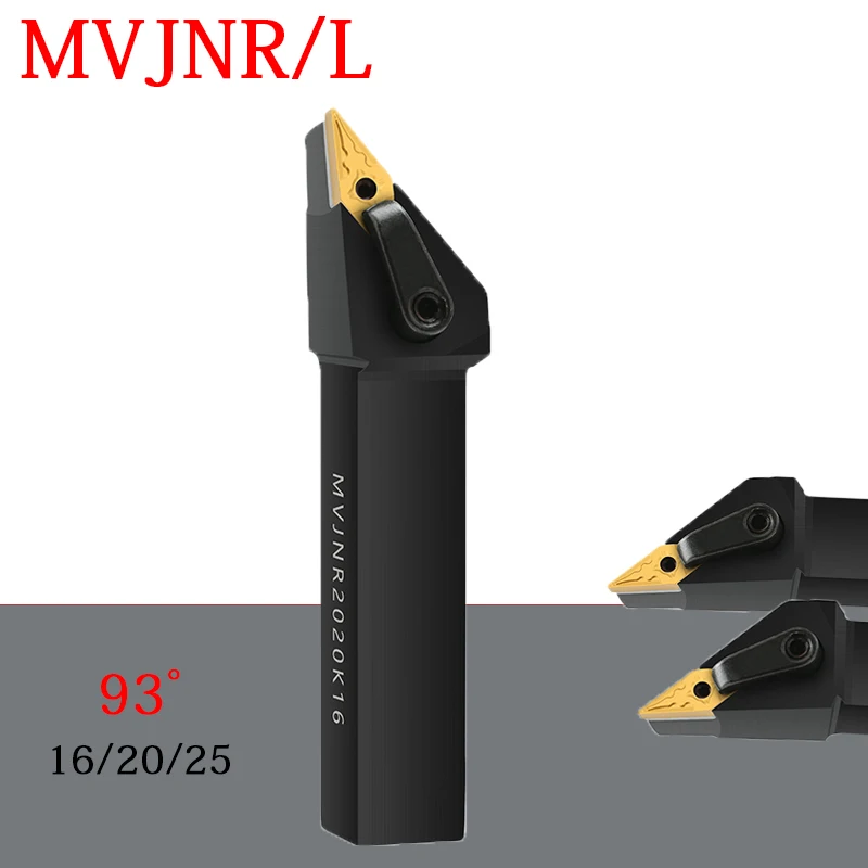 

External Turning Tool Shank MVJNR MVJNR1616 MVJNR1616H16 MVJNR2020K16 MVJNR2525M16 Carbide Wood Turning Tools Set Lathe Cutting
