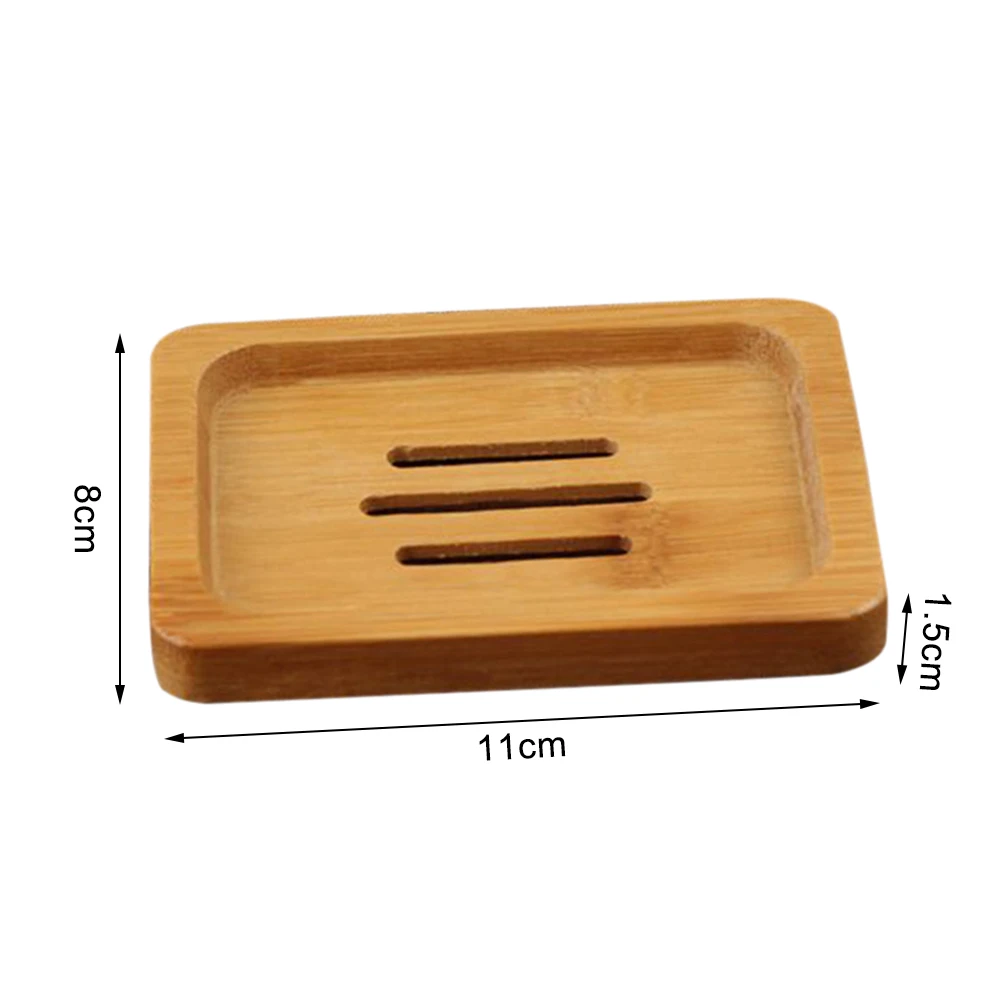 

Soap Dish Wooden Tray Natural Bamboo Holder Storage Soap Environmental Rack Plate Box Container For Bathroom
