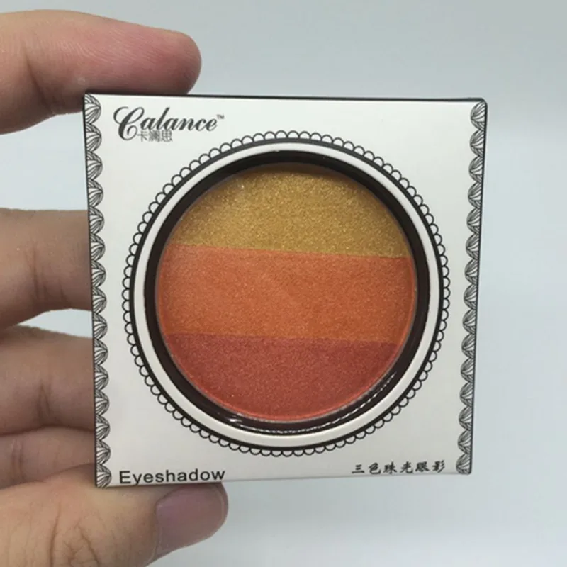 3 Цвета Палитра теней для век переливающиеся корейские тени макияжа долгостойкие