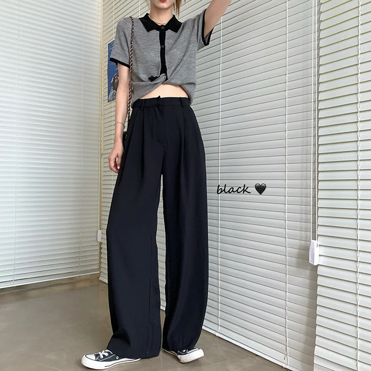 Белые брюки-капельки тонкие женские брюки летние свободные с высокой талией