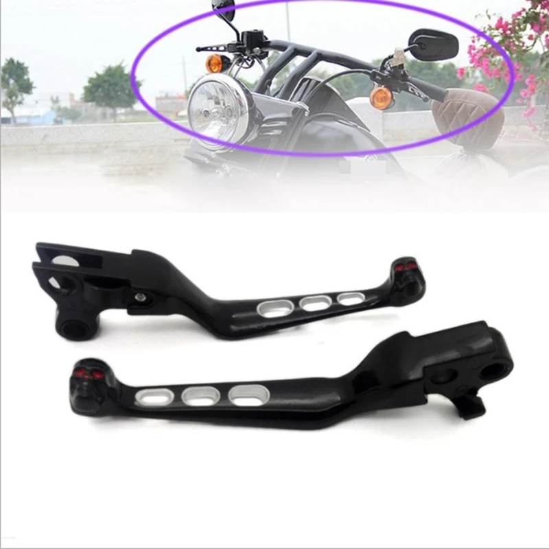 Мотоцикл Череп тормозной рычаг сцепления ручка для Touring Road King Dyna FLST Sportster XL 883 1200 1996