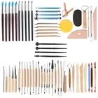 61 шт. Керамика глины набор инструментов, инструменты из полимерной глины гончарное дело инструменты набор деревянных керамики лепки из пластилина набор инструментов для уборки инструмент Скульптура