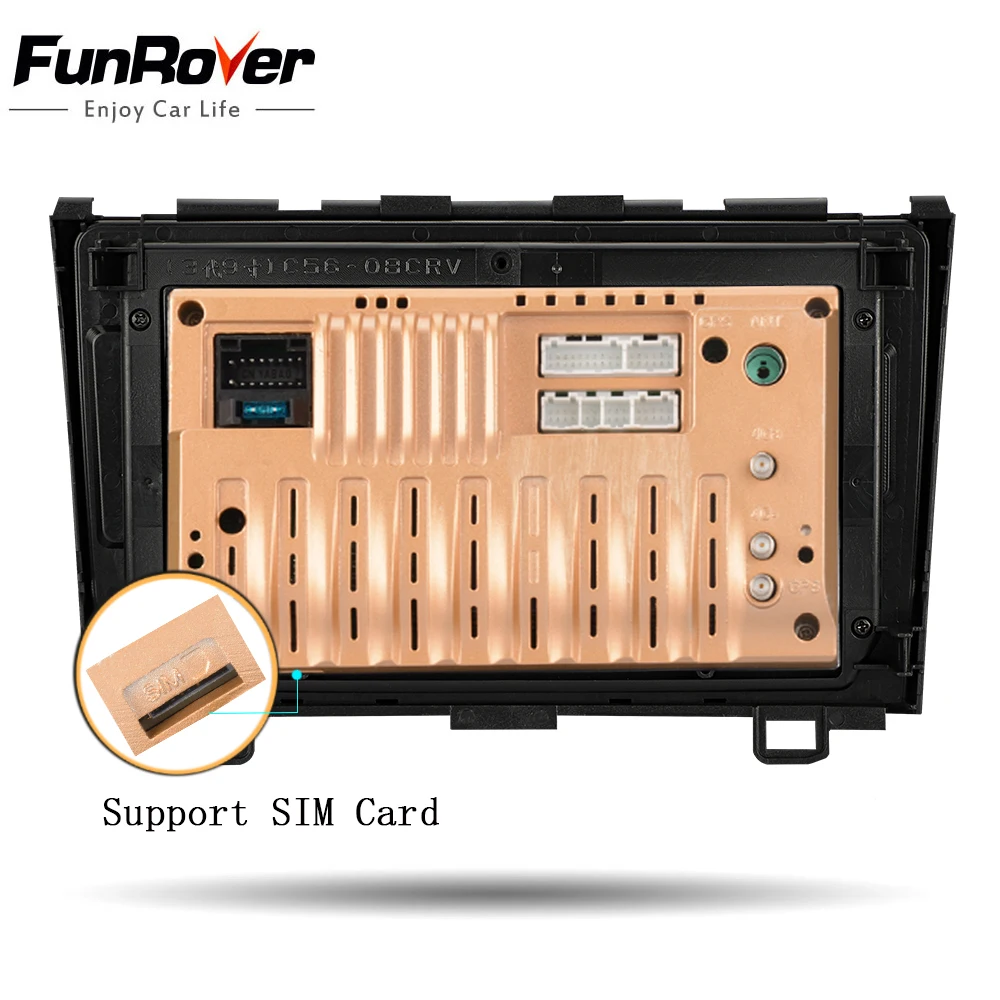 Funrover 2.5D + IPS Android 9 0 64 ГБ Автомобильный Радио GPS Видео плеер без DVD для Honda CRV CR-V 3 RE