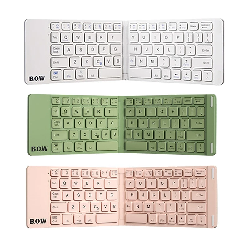 

B.O.W Wireless Folding Keyboard Office Portable Rechargeable Bluetooth Keyboard Universal Tablet Notebook Computer