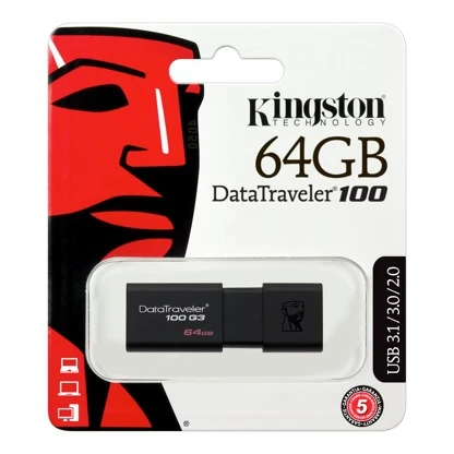 Флеш Диск Kingston DataTraveler 100 G3 USB3.0 черный | Компьютеры и офис
