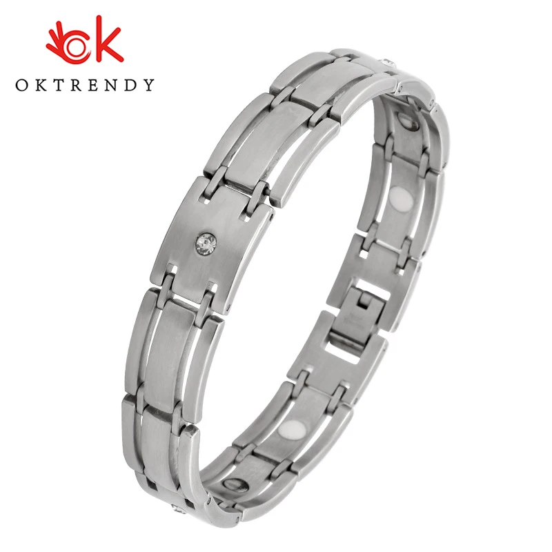 Модные серебряные мужские браслеты Oktrendy терапевтический браслет с