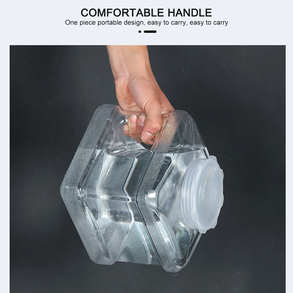 

5L PC Transparent Water Bucket Portable Tea Drink Water Storage Container