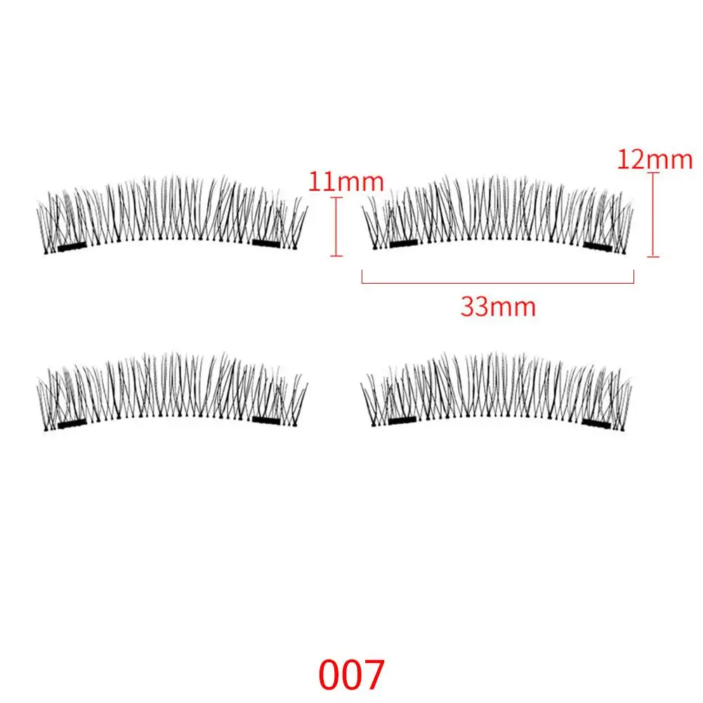 4 шт многоразовые легко носить 3D Магнитные ресницы накладные двойной магнит
