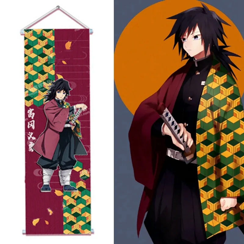 

Demon Slayer: Kimetsu No Yaiba Hashibira Kochou Shinobu Kanroji Kamado Wall Scroll Poster Hanging Poster Decor Dropshipping