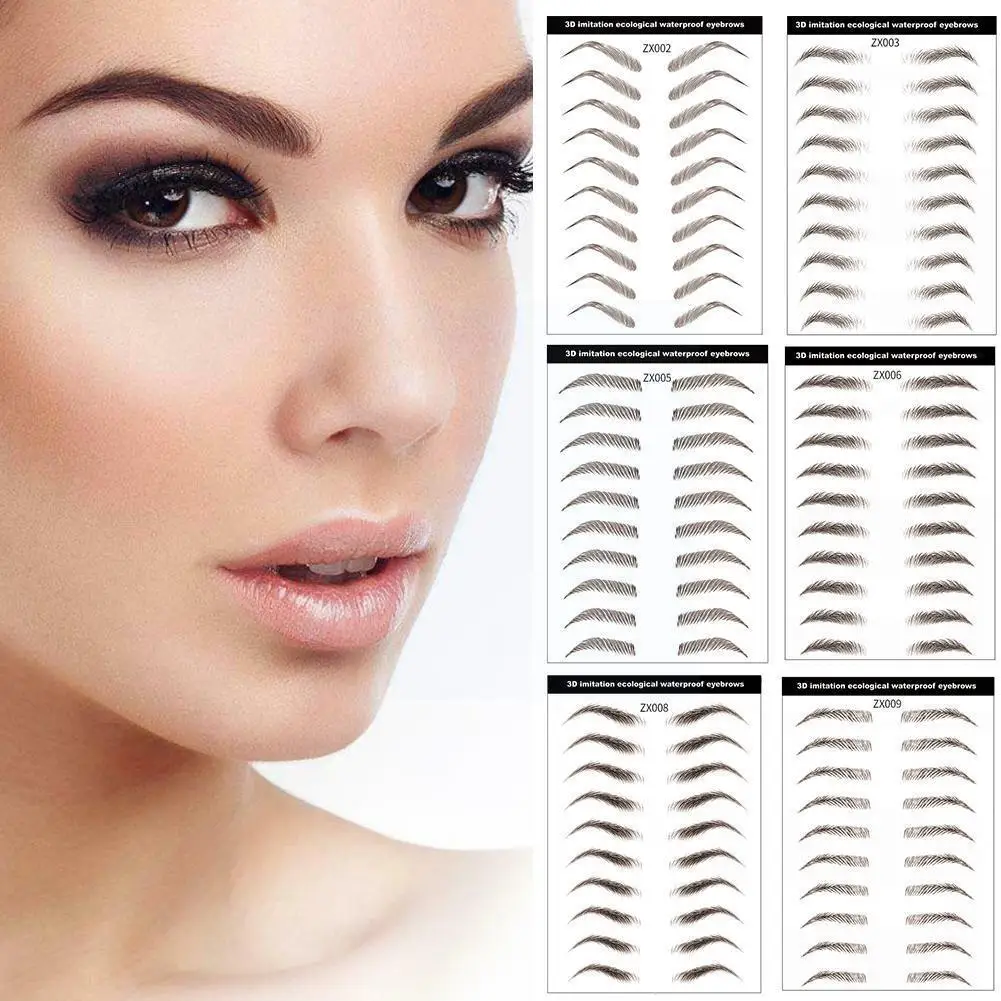 

4d волосы, как Аутентичные брови, 4d имитация экологичной татуировки для бровей, стикер для бровей на водной основе s L1d6