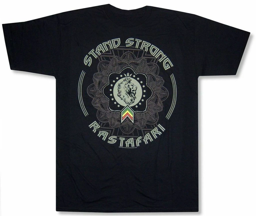 Zion Rootswear Stand Strong Rastafari черная футболка новый Боб Марли племя Иуда Забавный дизайн