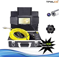 portable 4500mah capacity 8gb card dvr ip68 industrial drain sewer pipe inspection video camera endoscope free shipping