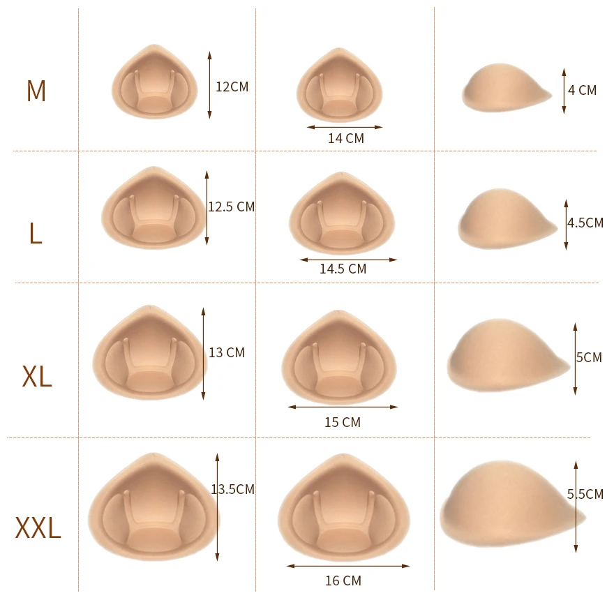 1 пара Губка формы груди площадку чашка Размеры XL поддельные увеличитель