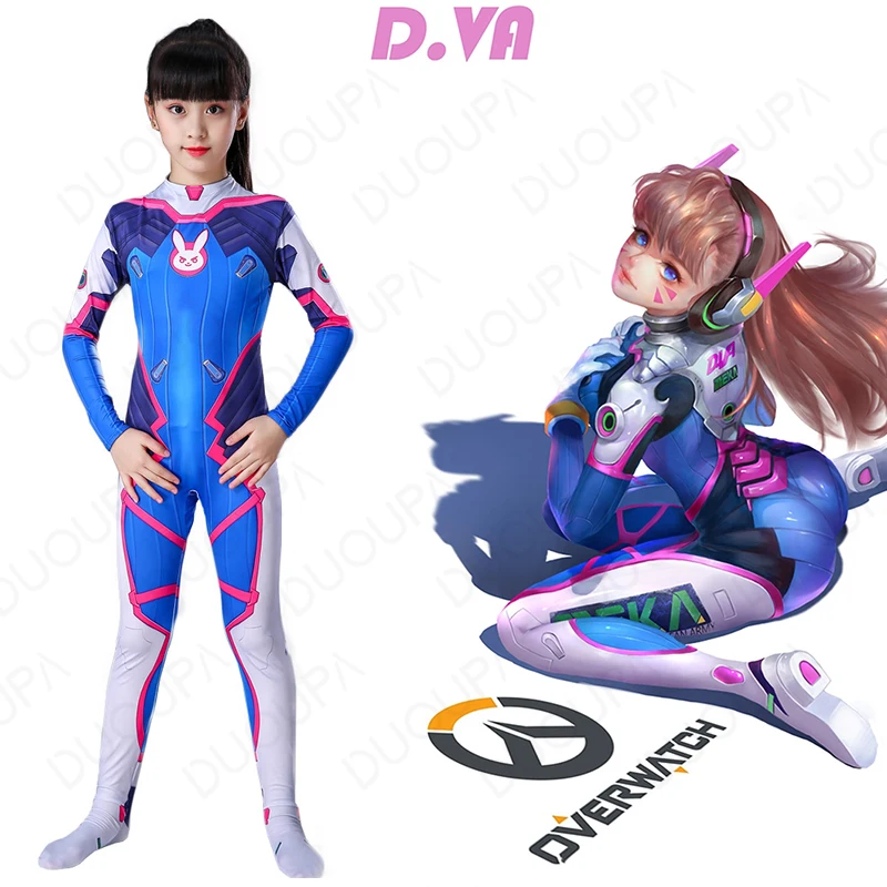 Костюм D VA косплей женский/женский костюм на Хэллоуин два зентай заказ спандекс