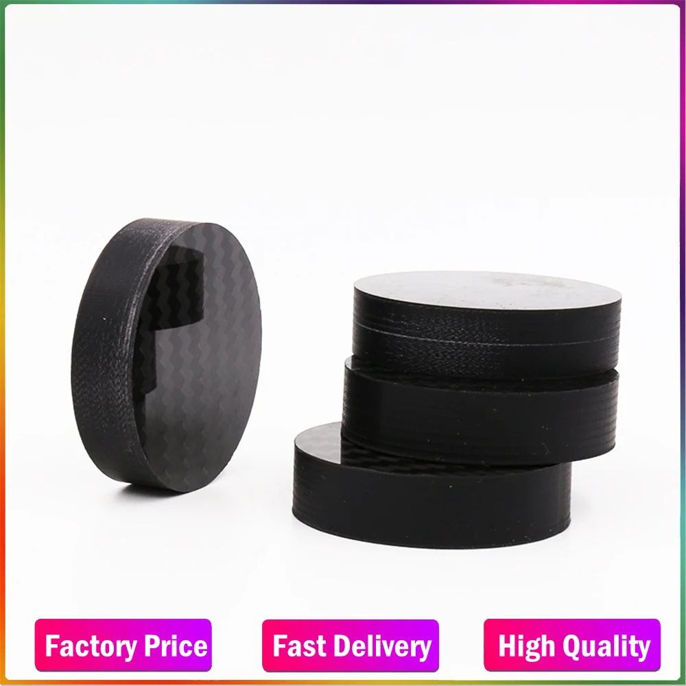 

8PCS Black Carbon Fiber Speaker Isolation 40x10mm Spike Base Pad Shoe Feet Hifi Amp cone speaker pad