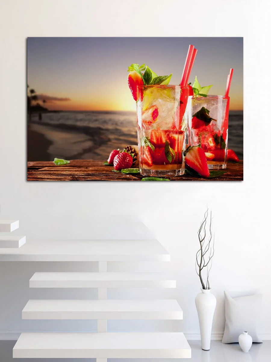 

Relaxing mood drink in sunset artwork posters on the wall picture home living room decoration for bedroom KC816
