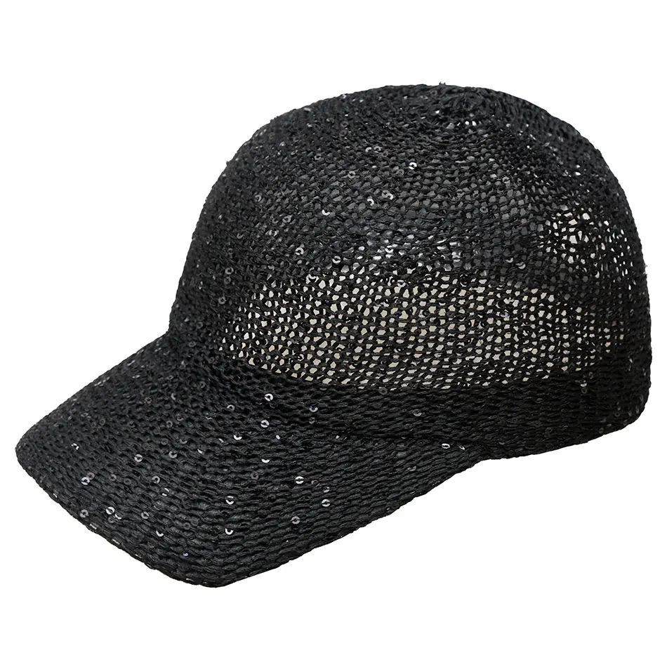 Модная Повседневная Бейсболка Zecmos с блестками женская вязаная однотонная