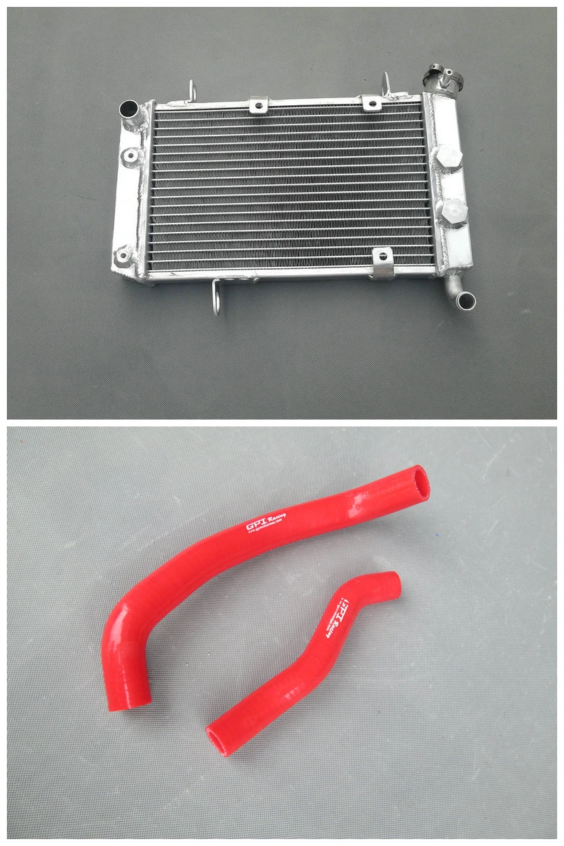 Алюминиевый радиатор + шланг охлаждения для квадроциклов Suzuki LTZ400 LTZ400Z Kawasaki KFX400 и