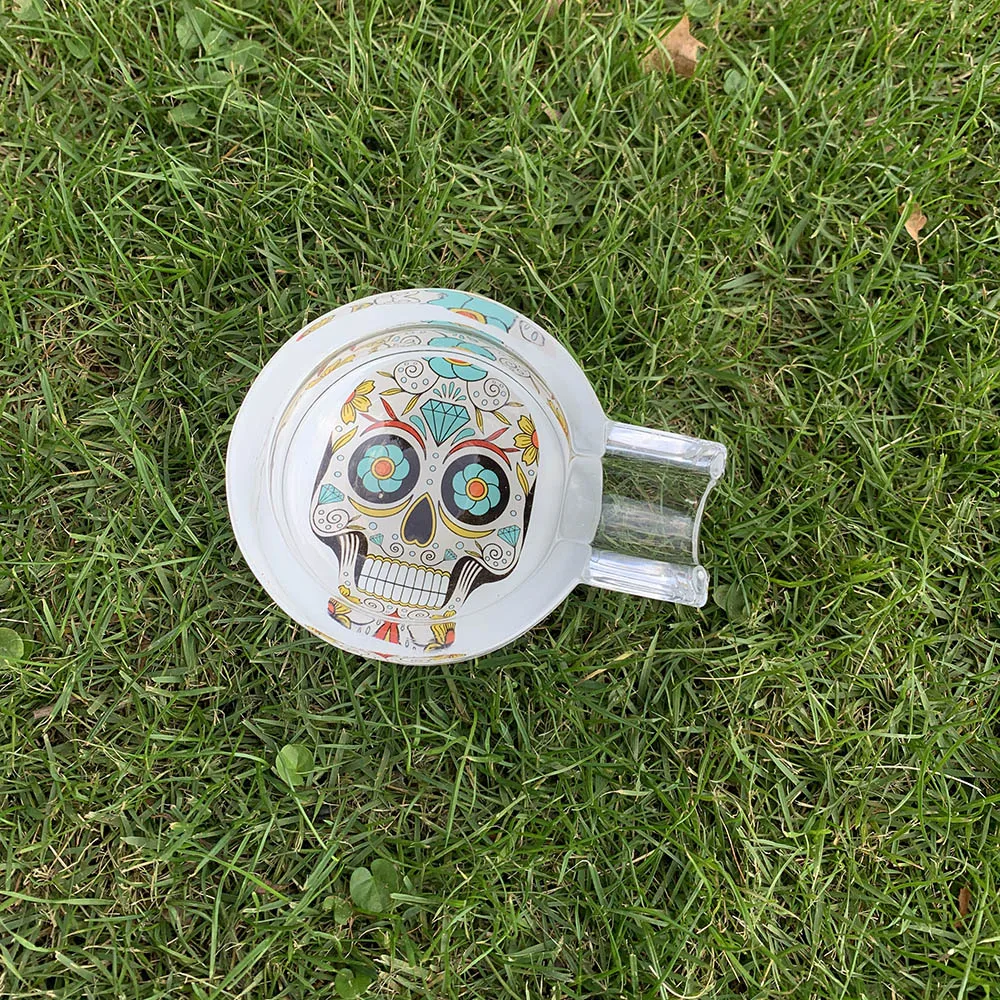 HONEYPUFF сахарный череп ручная работа пепельница для сигарет один 69 мм День мертвых