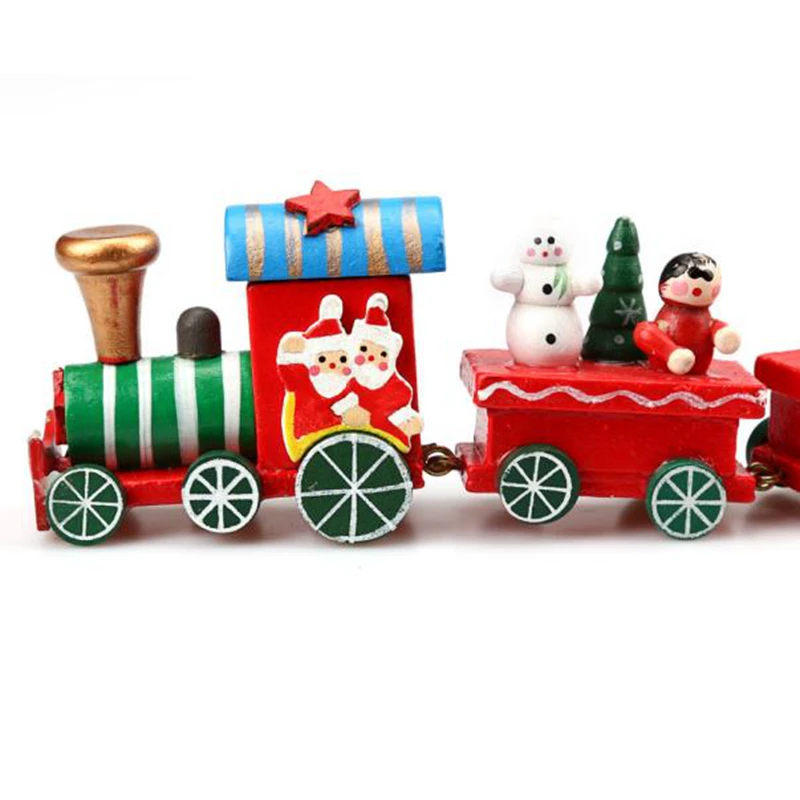 Обучающая игрушка 2019 новая мода 4/6 шт. деревянный Рождественский поезд украшение