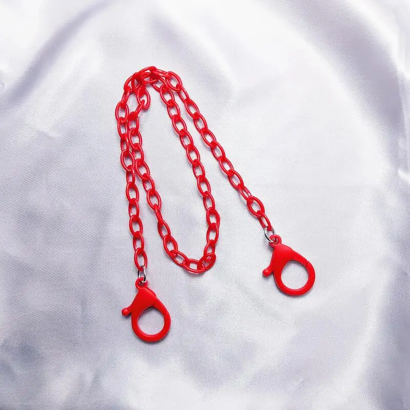 fashion long face mask neklace chain trend acrylic multi function small phone bag chains for women children kids accessories free global shipping