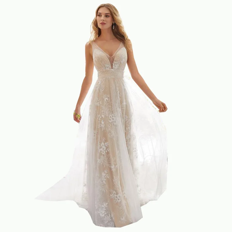 

New Sexy V-Neck Sleeveless Lace Wedding Mantelpakje Vrouwen Etek Ladies Uniforms Blazer Feminino Other Dress Fashionable Dresses