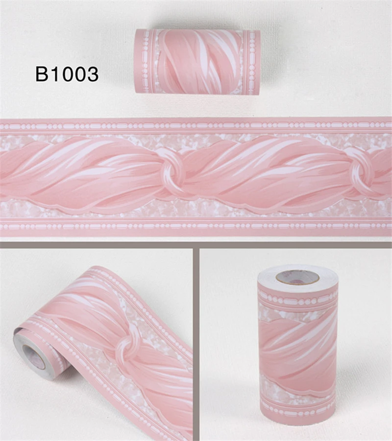 

SKTN 1PCS PVC self-adhesive border stickers bedroom waist wall stickers waterproof kitchen bathroom skirting wallpaper