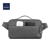 wiwu new storage bag for electronic accessories waterproof cross body bag large capacity chest bag small pouch sports mens bag