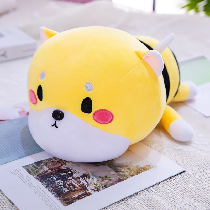 

Creative New Bee Dog Down Cotton Plush Toys Cute Soft Pillow Accompanying Doll Pillow for Children Gifts Have a Good Quality