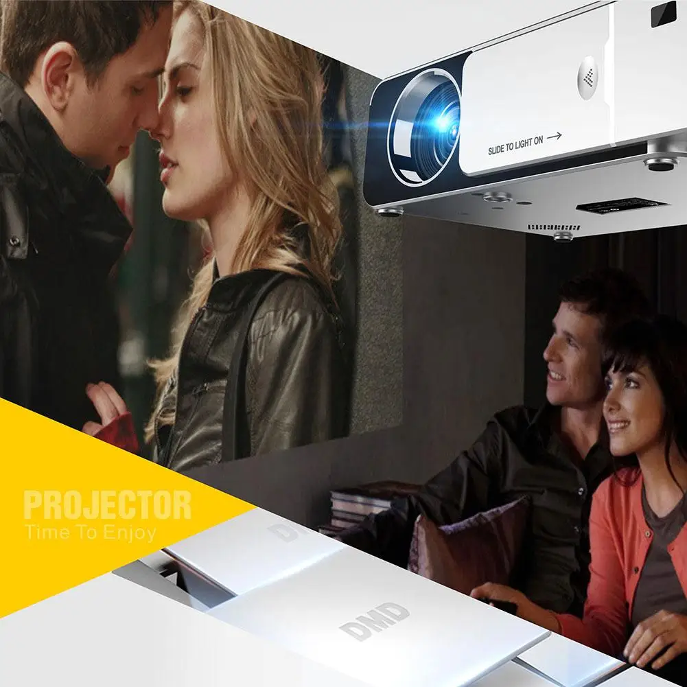 T6 3500 люмен HD Портативный светодиодный проектор 1280*720 разрешение 720P HD видео проектор USB VGA HDMI проектор для домашнего кинотеатра