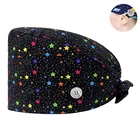 Стоматологическая клиника, цветочные скрабы, медицинская шапочка с повязкой, мультяшная печать, удобная красочная хлопковая ткань