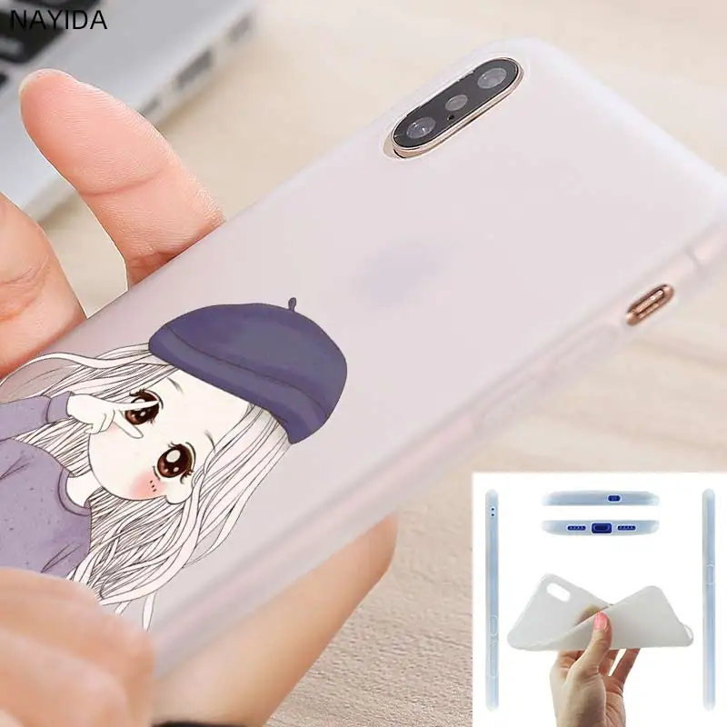 Мягкий силиконовый чехол для iPhone 13 12 11 Pro X XR XS Max Mini 8 7 6s 6 Plus милый SE 2020 с аниме