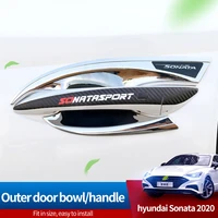 for hyundai sonata 2020 car door handle cover frame door handle cover trim door bowl car door handle decoration car accessories