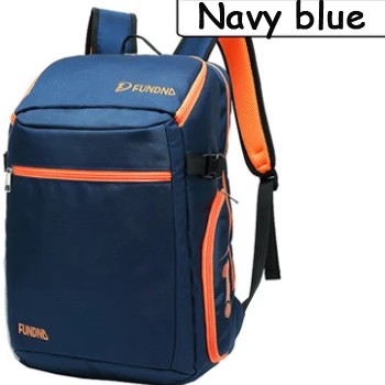 Navy blue Сумка для бадминтона, теннисная ракетка с двойным плечом, независимая обувная сумка, тренировочный, соревновательный, походный, 3 ракетки, рюкзак для бадминтона - Цвет: Navy blue