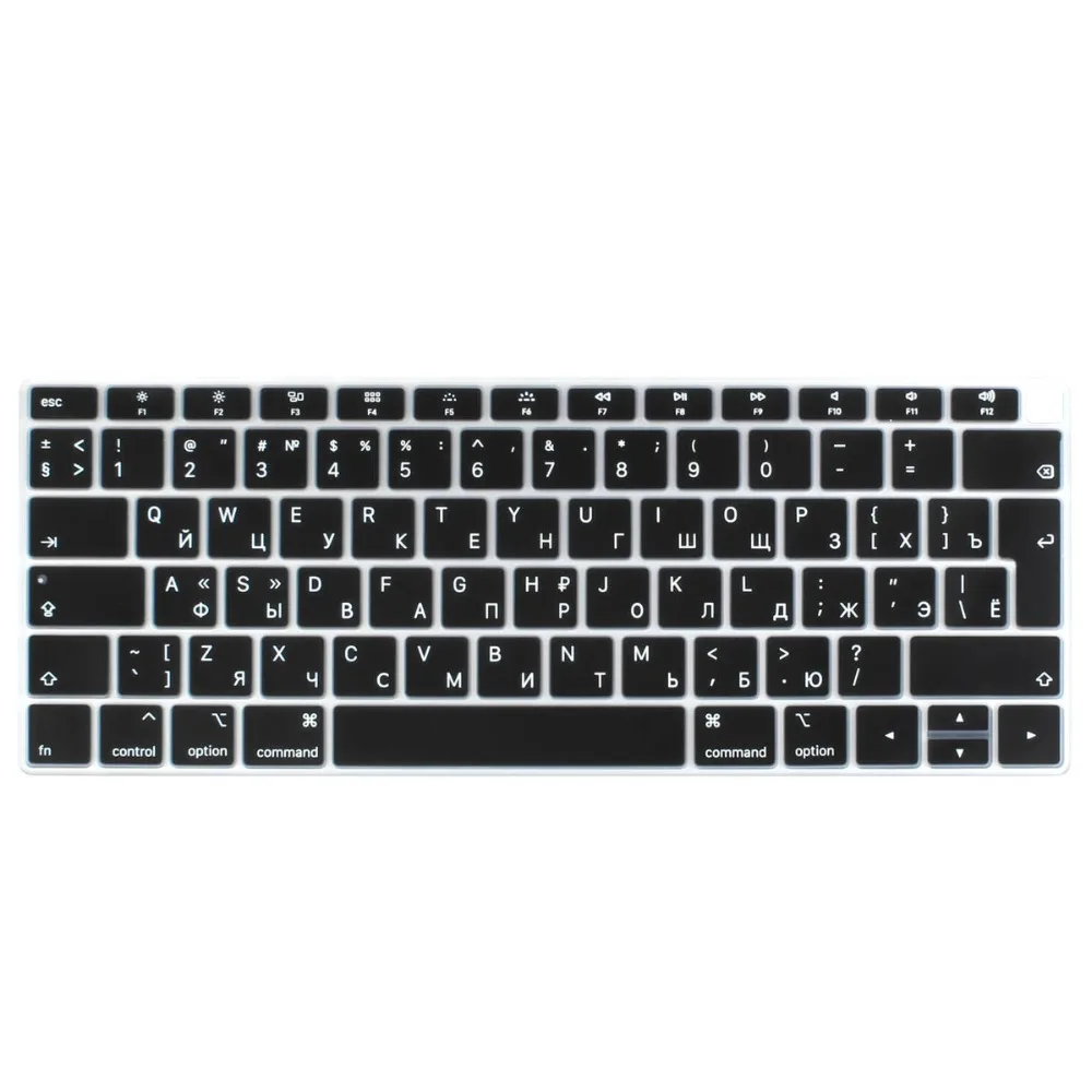 Силиконовый чехол для клавиатуры для нового Macbook Air, 13 дюймов,,, подходит только для модели A1932, черный