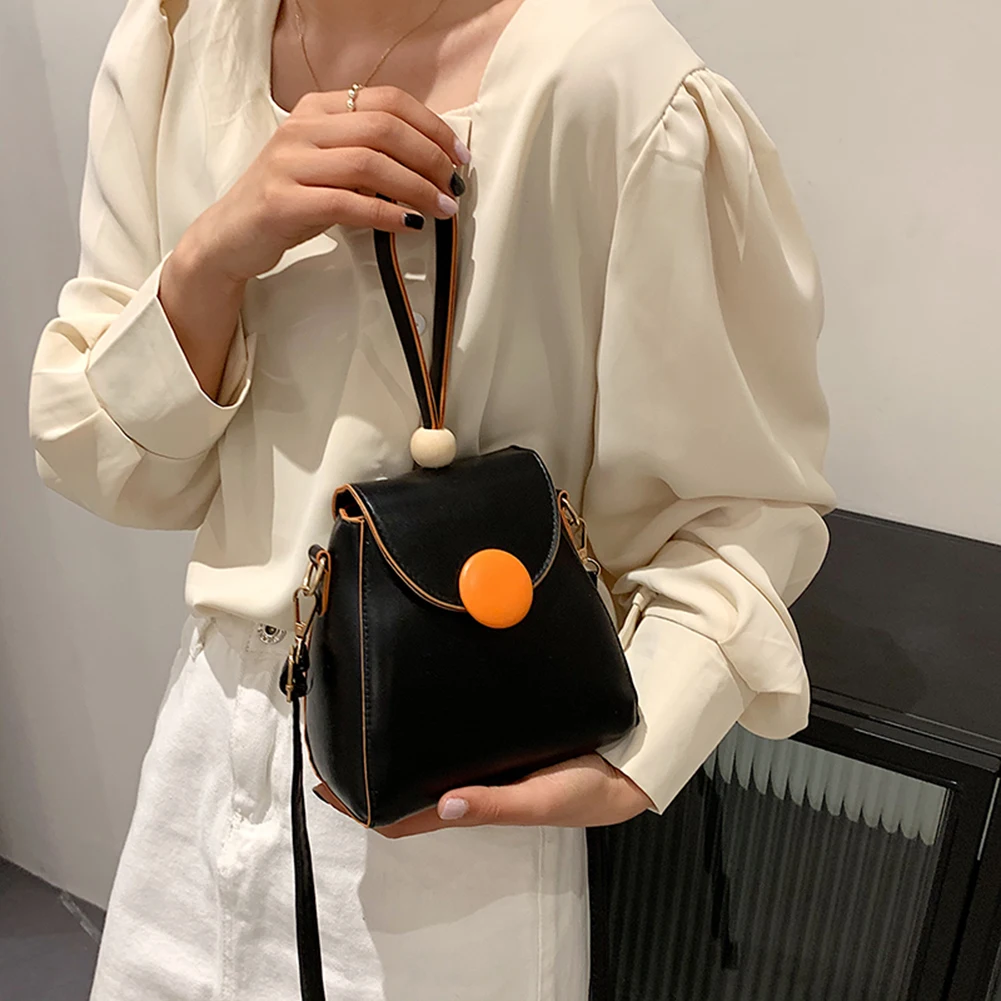 

Fashion Women Contrast Color Shoulder Crossbody Bags PU Leather Messenger Bag Casual All-matchLadies Mini Handbags Flap Purses