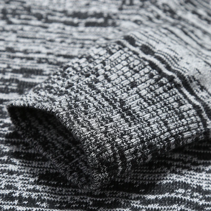 

New Autumn Winter Fashion Casual Sweater O-Neck Patchwork Slim Fit Knitting Mens Cotton Sweaters Fleece Lining Pullovers 4XL