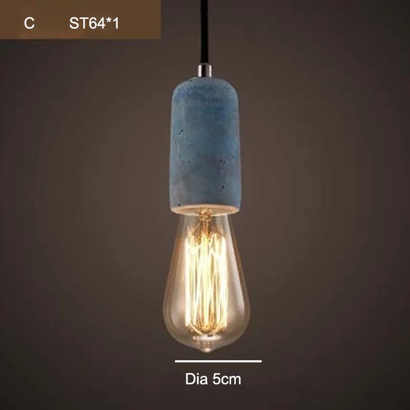 Современные подвесные светильники бетонные для кухни столовой цементный