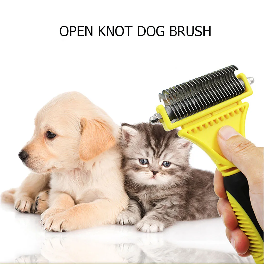 Щетка для груминга домашних питомцев безопасная расческа собак и кошек