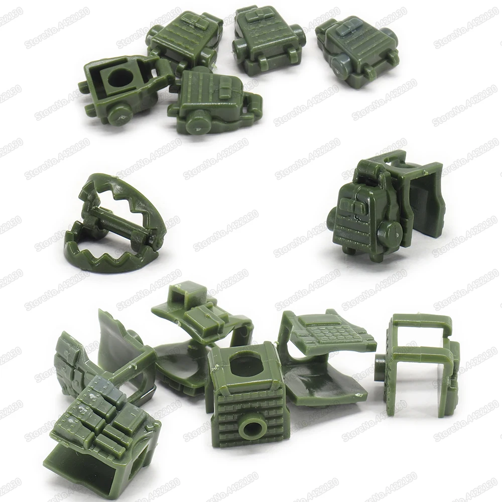 Снаряжение фигурки рюкзак комплект брони военные строительные блоки ww2