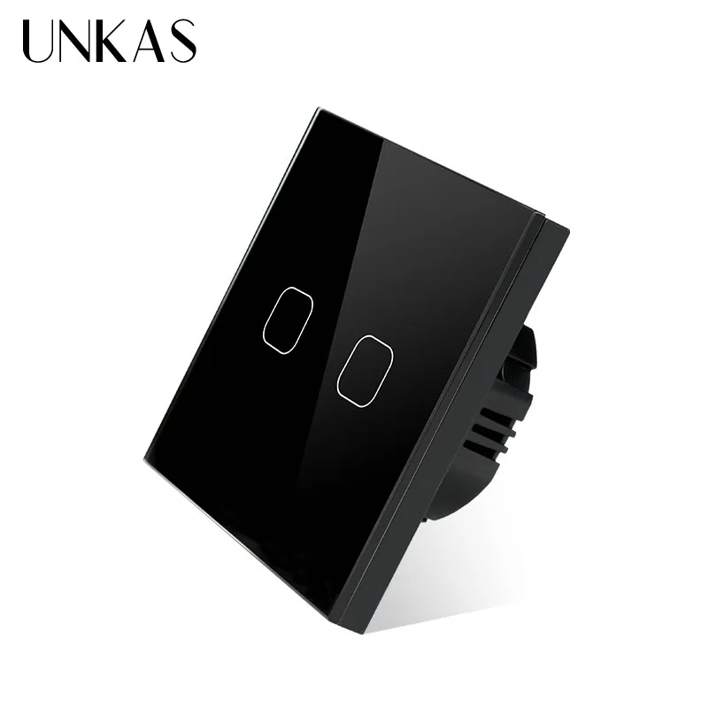 UNKAS стандарт ЕС 2 банды 1 способ настенный светильник контроллер умный дом