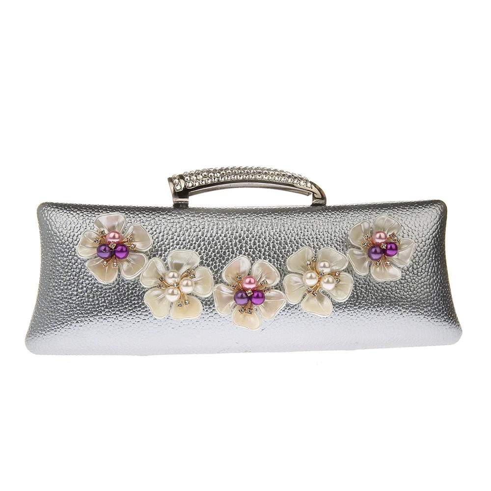 2022 New Shell Pearl Flower Evening Bag Day Clutch Hand Bride Free Shipping Bling Gold Wedding Purse Female Handbag WY226 | Багаж и сумки